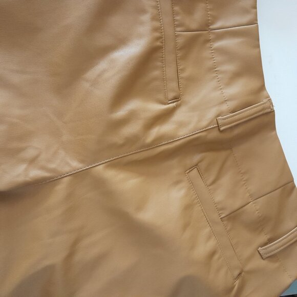 A New Day Women's Tan Mid-Rise Velvet Velour Pants with 4 pockets - Picture 7 of 7